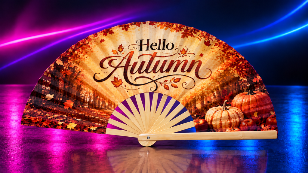 Hello Autumn Large Hand Fan