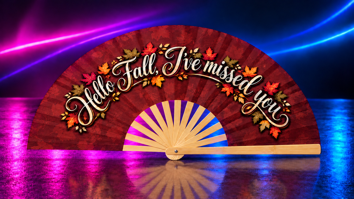 Hello Fall, I've Missed You Large Hand Fan