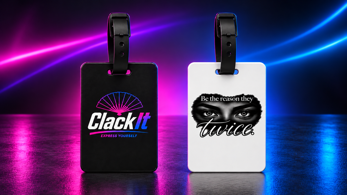 ClackIt Two-Sided Luggage and Bag Tag